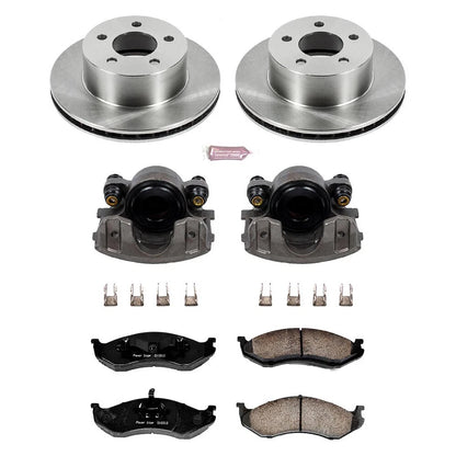 PowerStop Front Brake Kit with Calipers | 1990–1999 Jeep Cherokee (KCOE2119)