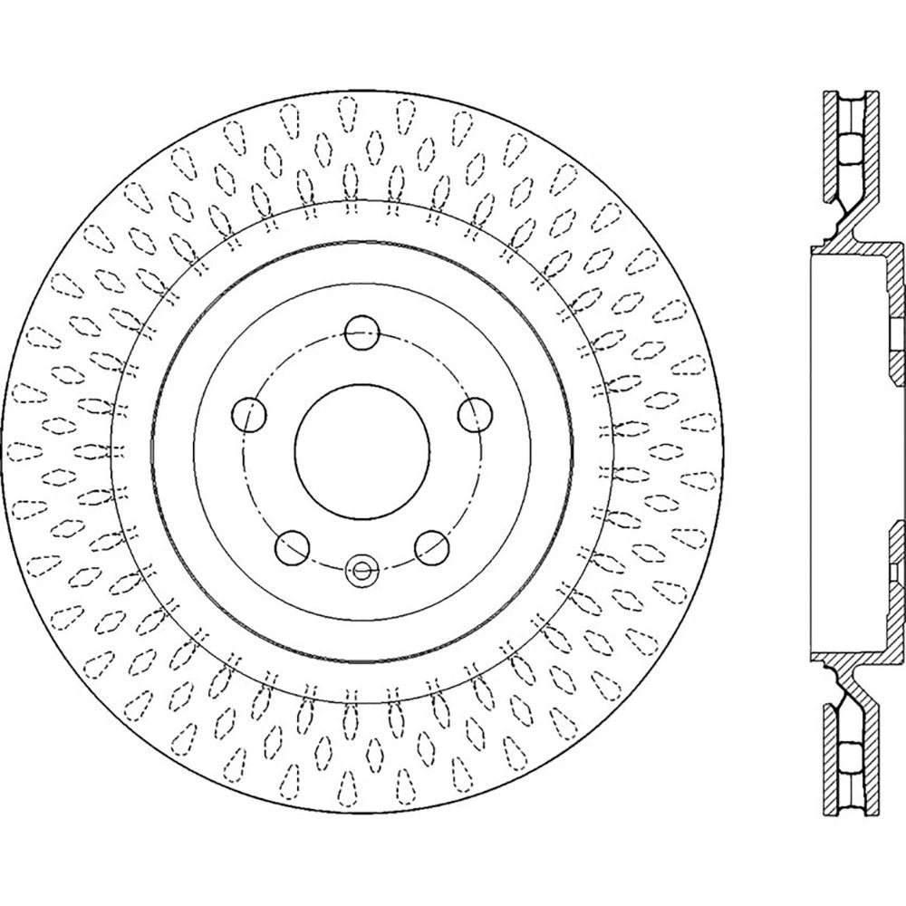 StopTech 127.62119L Rear Left Drilled Brake Rotor for 2009-19 CTS / 10-20 Camaro