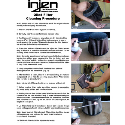 Injen High Perf 3.50in Black Air Filter | Universal 6¾x5 Pleat | (X-1015-BR)