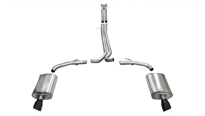 CORSA Sport Sound Level (14315) 2.5 IN Cat-Back Single 4.0 IN Tips 2010-2019 Ford Taurus SHO