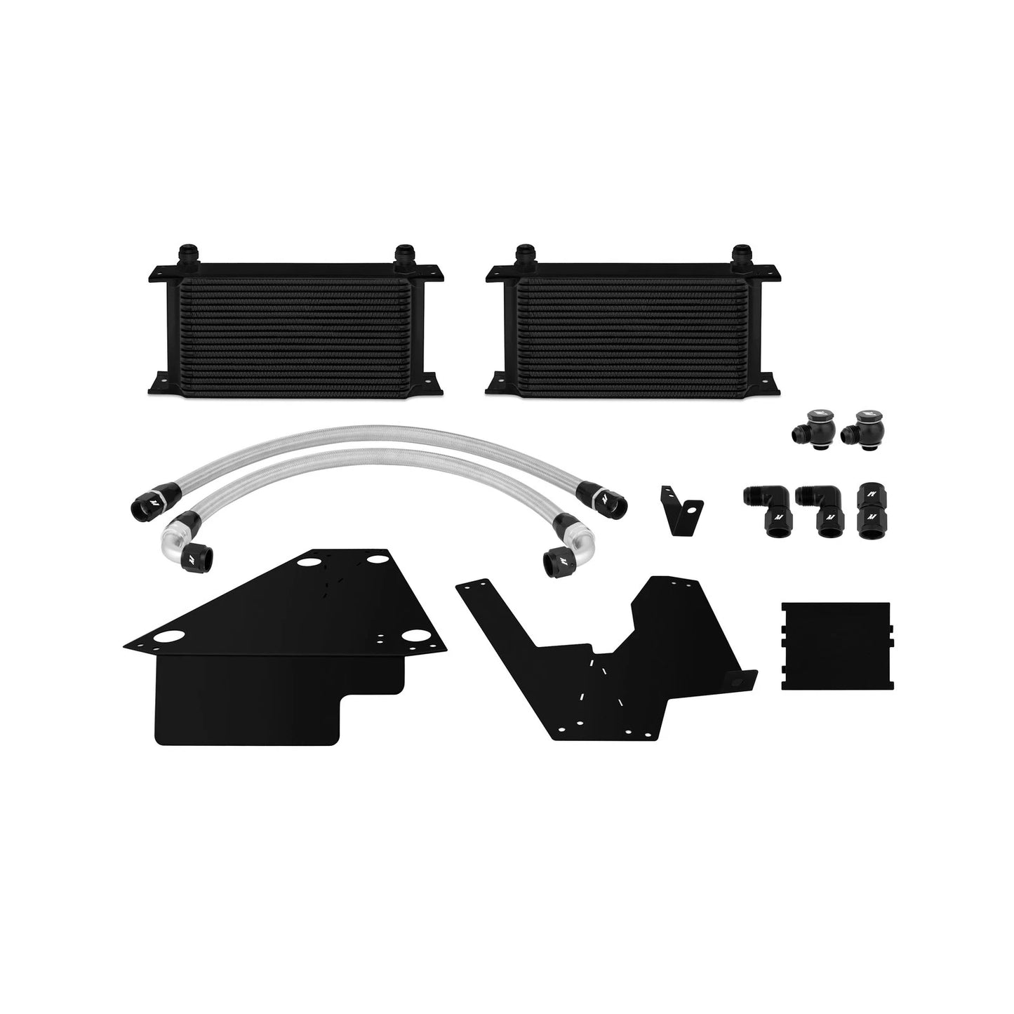 Mishimoto Dual Oil Cooler Kit | 2008-2015 Mitsubishi Evo X (MMOC-EVO-08)