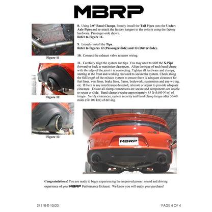 MBRP 3in Race Alum Steel Cat-Back Exhaust Dodge Charger 17-21 (S7118AL)