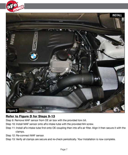 aFe MagnumFORCE Stage-2 Pro 5R Intake System | BMW X1 (E84) 2.0L N20 (54-12522)
