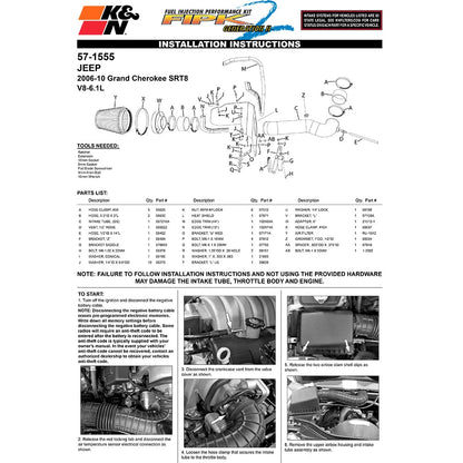 K&N Performance Intake Kit | Jeep Grand Cherokee (06-10) (57-1555)