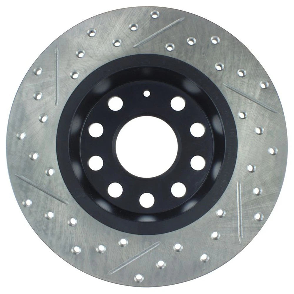 StopTech 127.33131L Rear Left Drilled Disc Brake Rotor for 10-18 Golf GTI Jetta