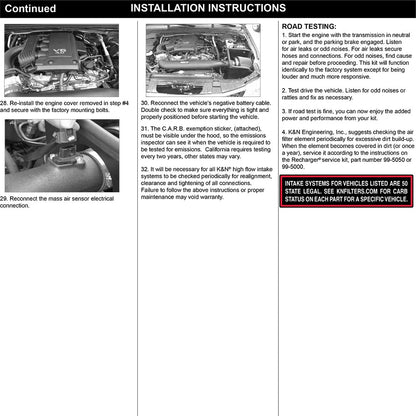 K&N 05 Nissan Pathfinder V6-4.0L Performance Intake Kit | Nissan Pathfinder (05)