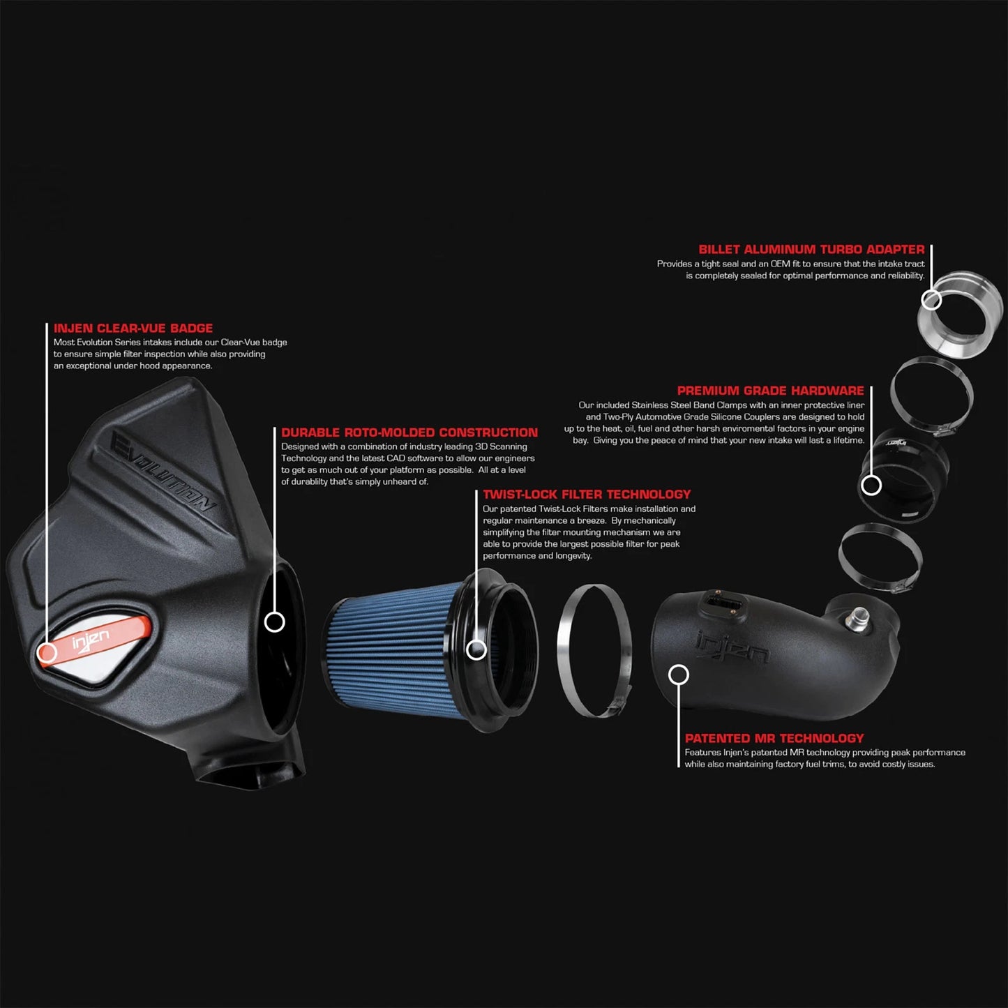 Injen Evolution Cold Air Intake | Dodge Ram 2500/3500 (10) (EVO8007C)