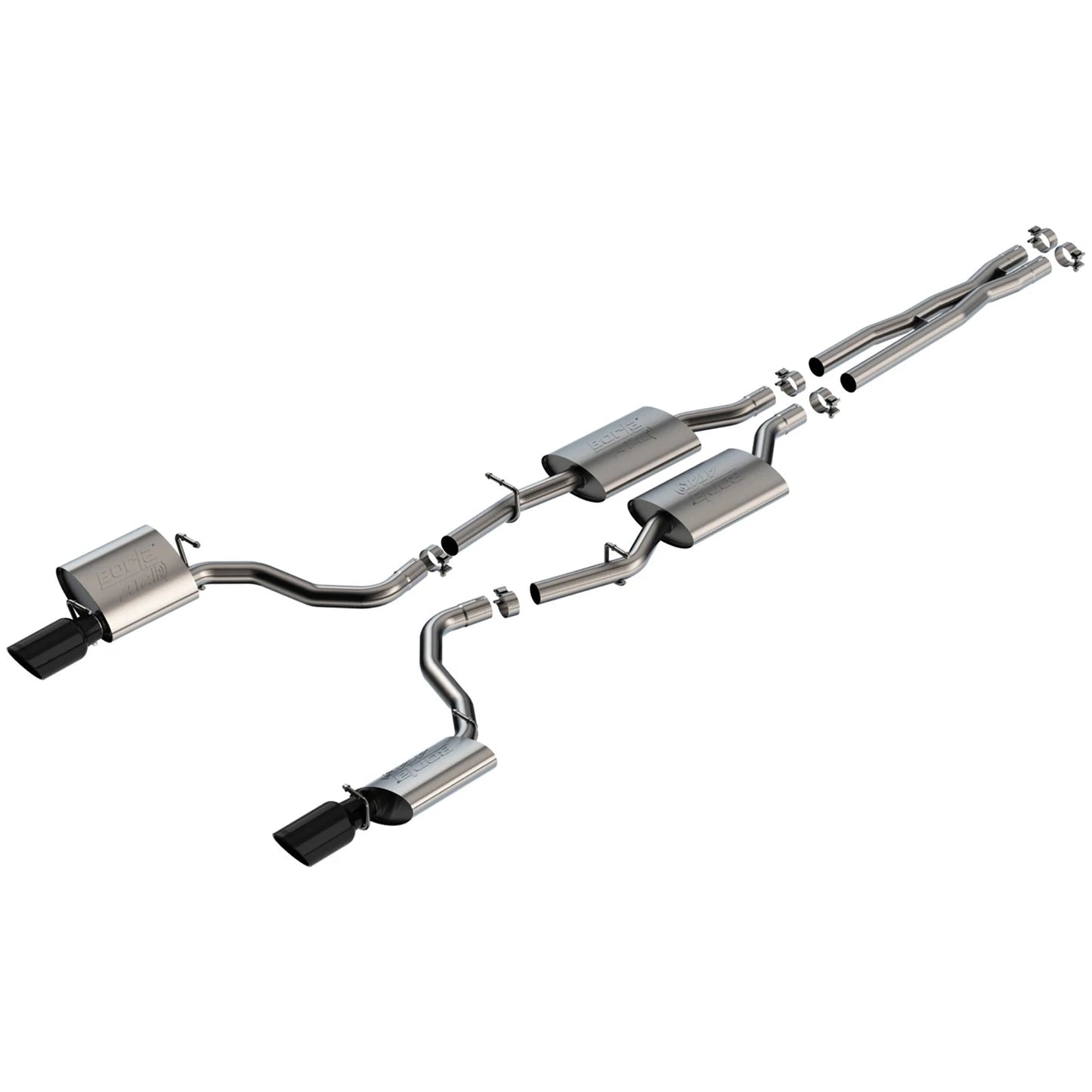 Borla Black Chrome Tips ATAK Catback Exhaust | Dodge Charger GT 3.6L V6 RWD (19-23) (140918BC)