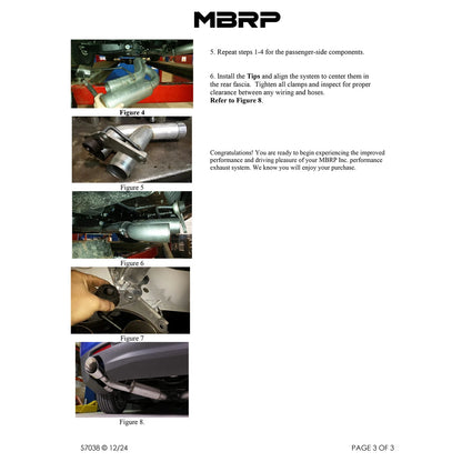 MBRP 2.5in Aluminum Non NPP Axle Back | Camaro 16-19 (S7038AL)