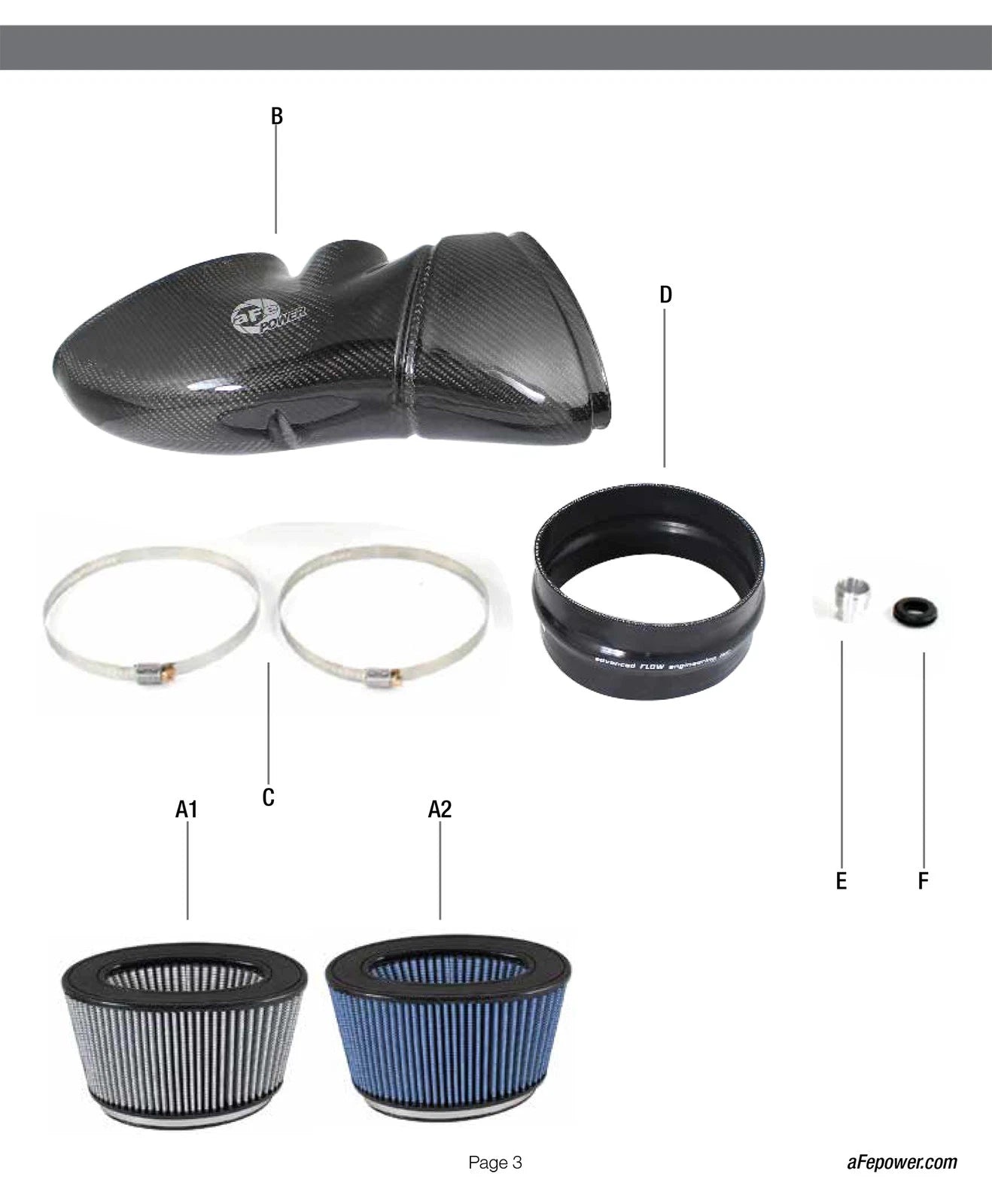 aFe Black Series Stage-2 Carbon Fiber Cold Air Intake | BMW M3 (08-13) E9X V8 (51-31662-C)