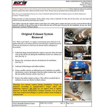 Borla Cat-Back Exhaust System - S-Type | 2010-2014 Hyundai Genesis Coupe 2.0L (140350)