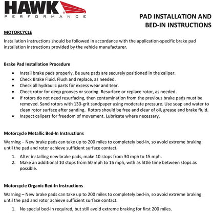 Hawk Performance Front Street Brake Pads | BMW 840Ci / 850Ci (1994–1997) (HB181F.660)