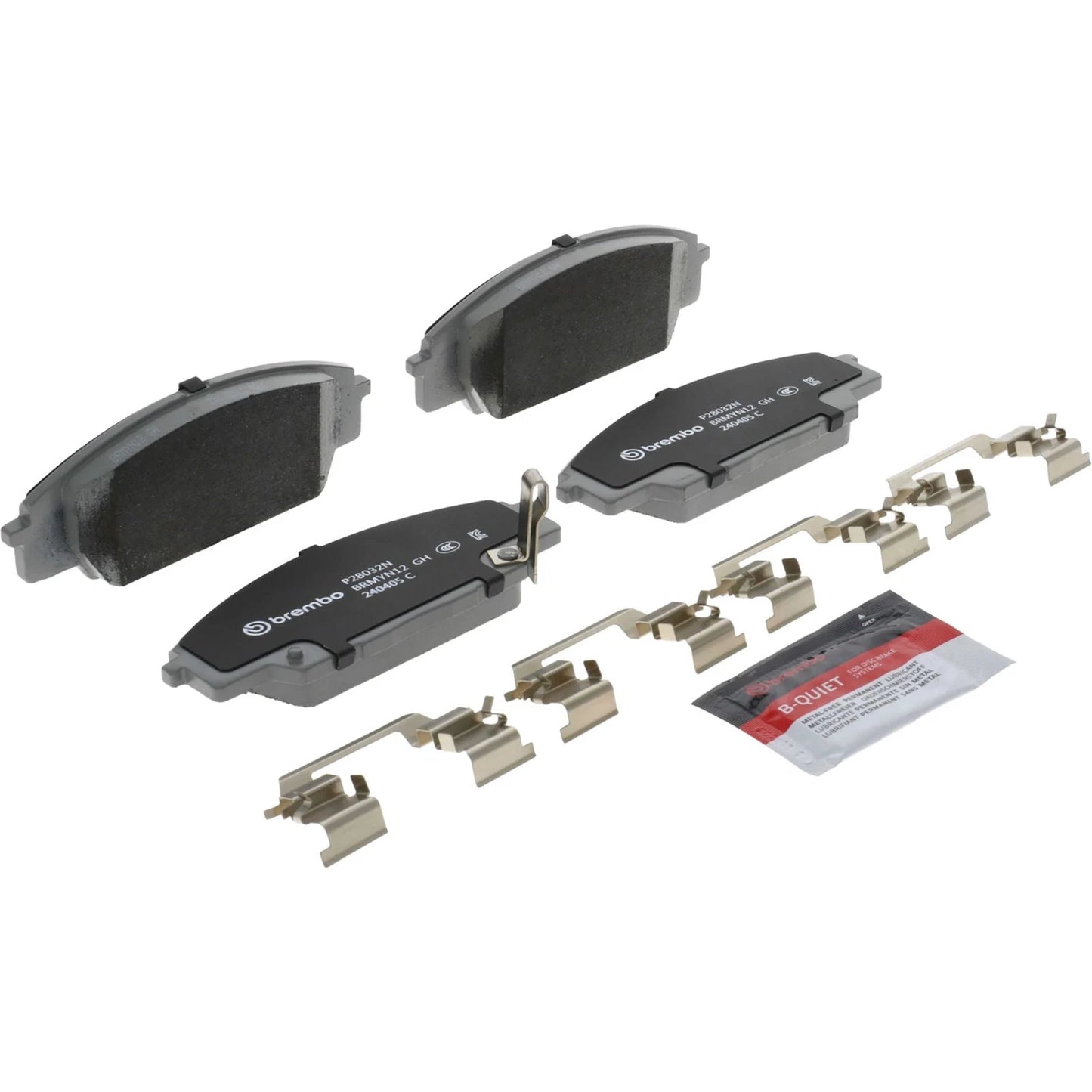 Brembo OE Front Premium NAO Ceramic Brake Pads | Acura RSX (02-06) / Honda Civic (06-11) / S2000 (00-09) (P28032N)