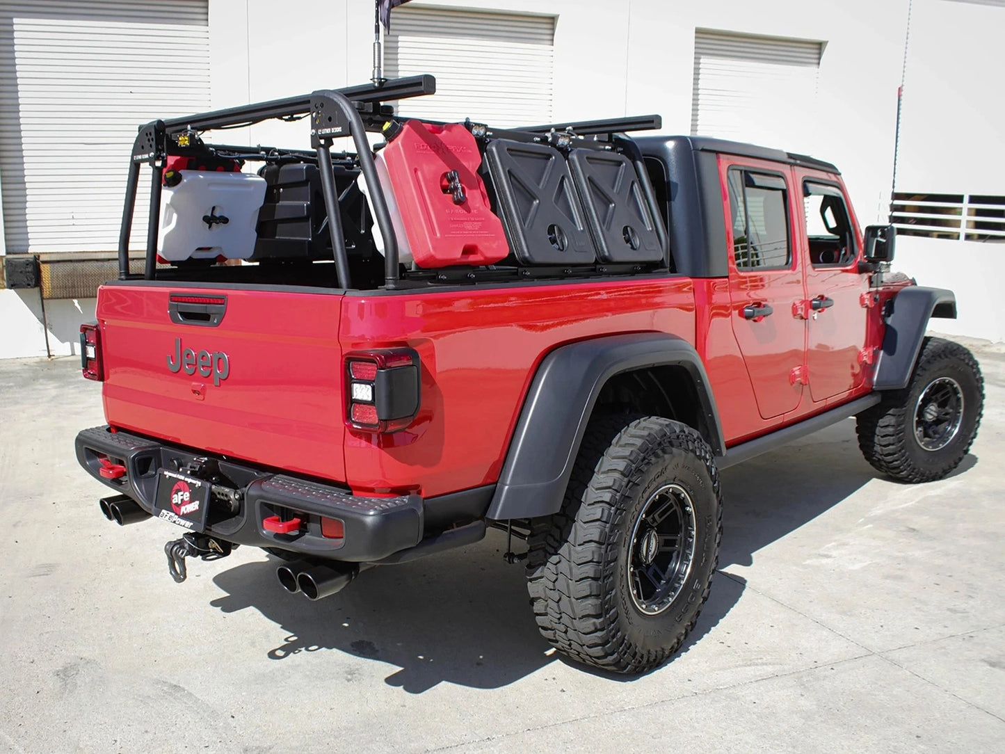 aFe Vulcan 3-3in-2-1/2in SS Cat-Back w/ Black Tips | Jeep Gladiator V6-3.6L (49-38084-B)