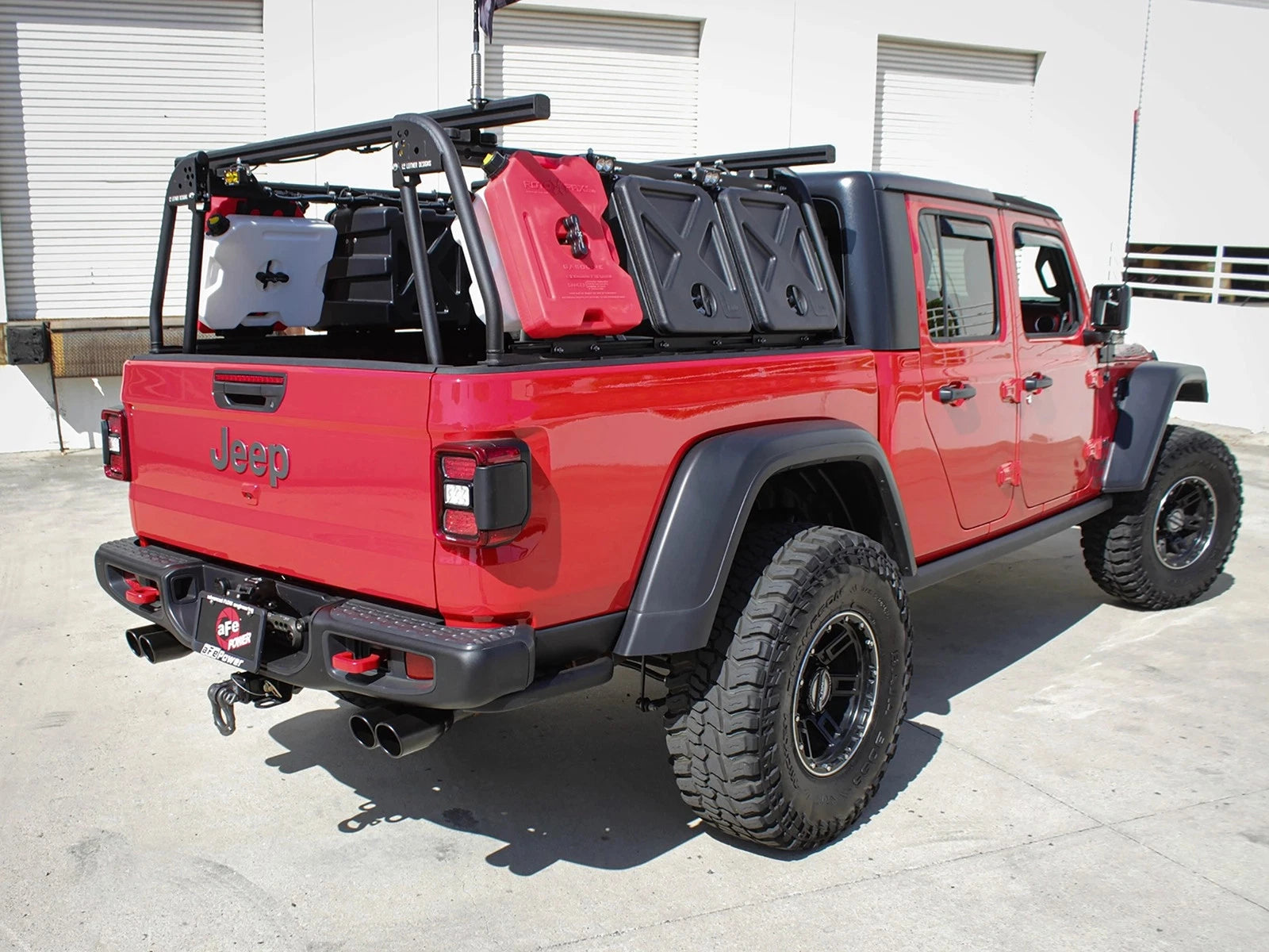 aFe Vulcan 3-3in-2-1/2in SS Cat-Back w/ Black Tips | Jeep Gladiator V6-3.6L (49-38084-B)