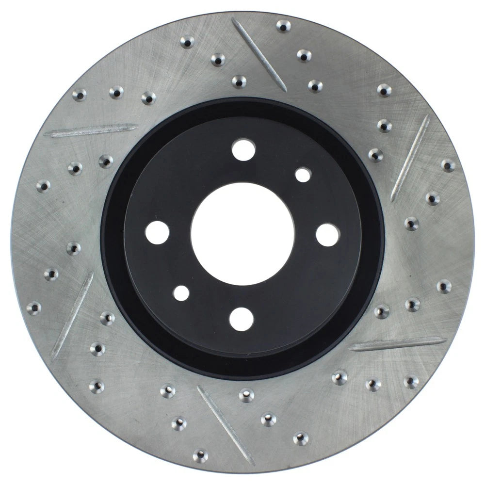 StopTech 127.04004L Front Left Drilled Slotted Brake Rotor for 2012-19 Fiat 500