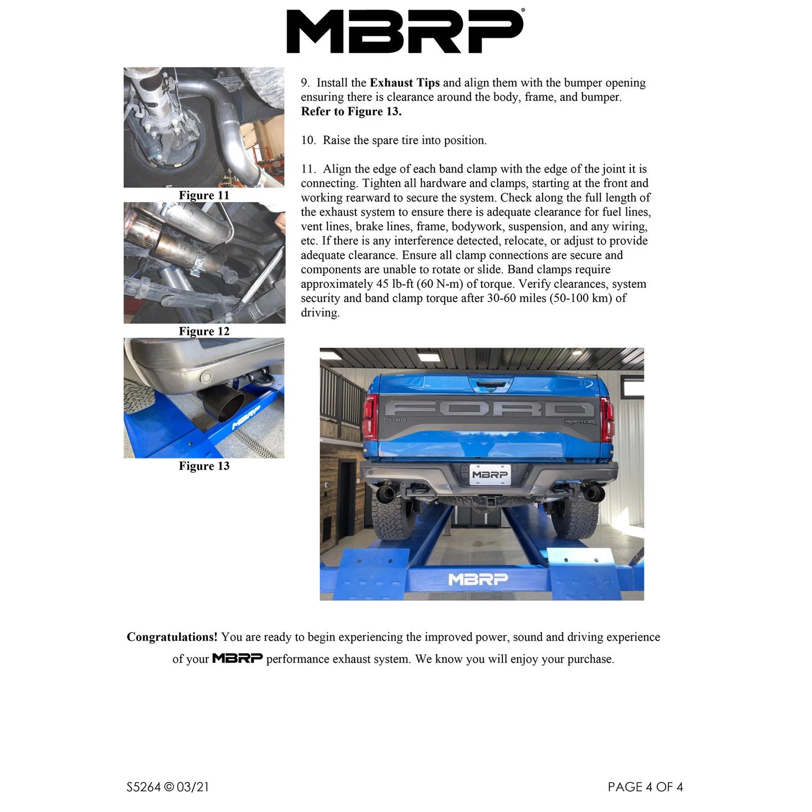 MBRP T409 3in Dual Rear Exit Resonator Back Exhaust | Ford F150 Raptor (17-20) (S5264409)