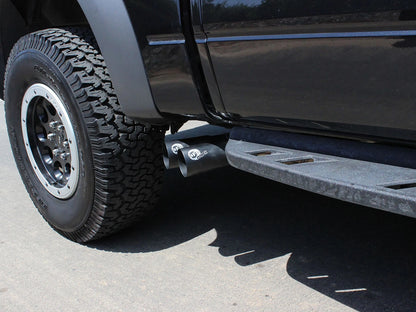 aFe 3in to 2.5in SS Front Side Exit Cat-Back Exhaust w/ Black Tip | Ford F150 (10-14) (49-43071-B)