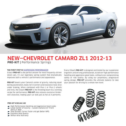 Eibach Pro-Kit for 10-12 Chevy Camaro SS Coupe/Conv 6.2L V8 / 12-13 ZL1 Coupe/Conv
