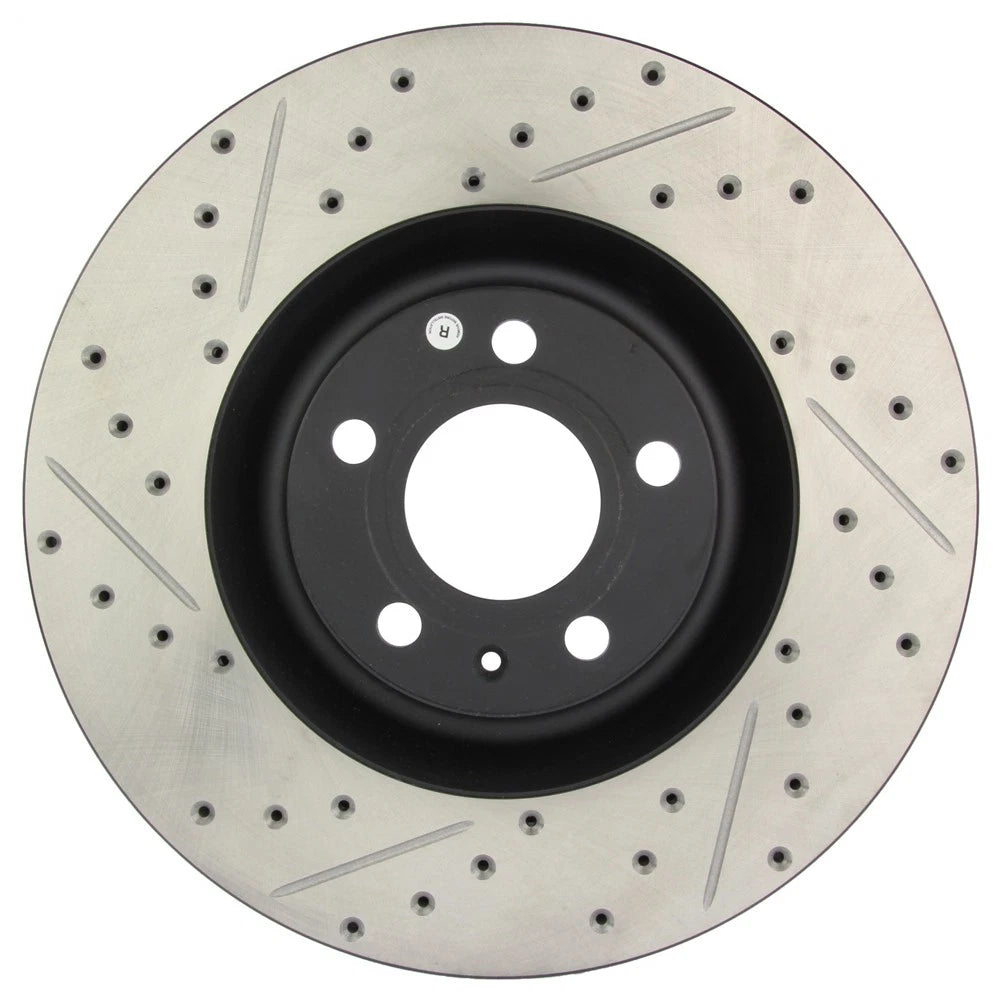 StopTech 127.33087R Front Right Drilled Slotted Brake Rotor for 2004-09 Audi S4