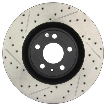 StopTech 127.33087R Front Right Drilled Slotted Brake Rotor for 2004-09 Audi S4