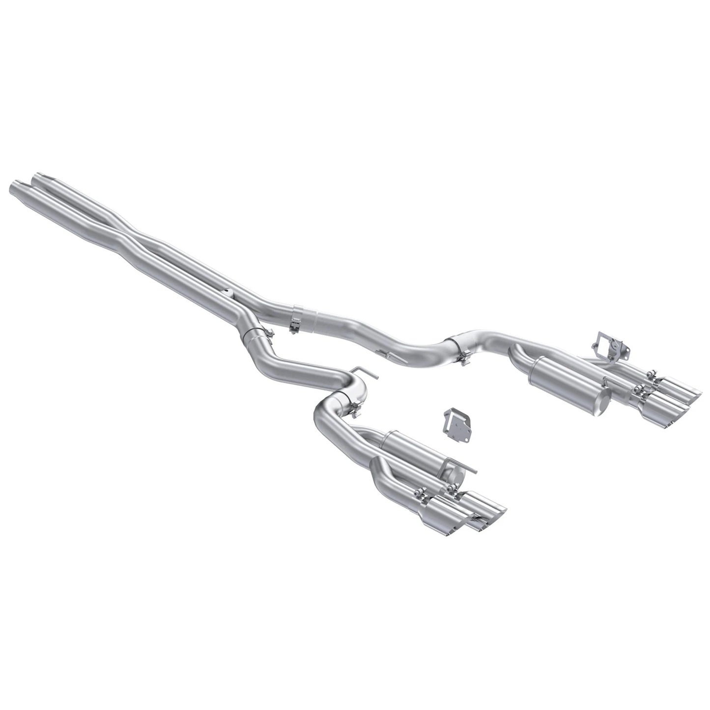 MBRP 2024+ Ford Mustang 5.0L Alum. SS 3in Cat-Back Dual Split Exhaust w/ Quad Tips (Valve Delete) | Ford Mustang (S7282AL)