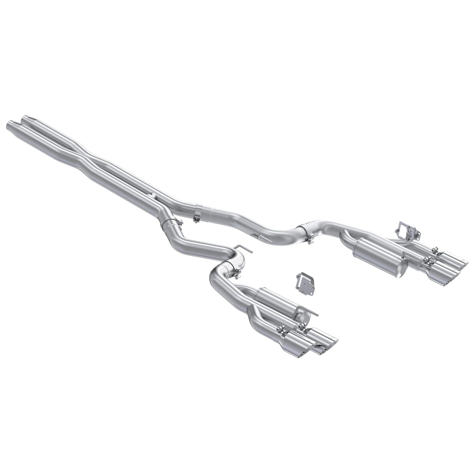 MBRP 2024+ Ford Mustang 5.0L Alum. SS 3in Cat-Back Dual Split Exhaust w/ Quad Tips (Valve Delete) | Ford Mustang (S7282AL)