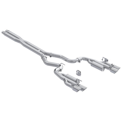 MBRP 2024+ Ford Mustang 5.0L Alum. SS 3in Cat-Back Dual Split Exhaust w/ Quad Tips (Valve Delete) | Ford Mustang (S7282AL)