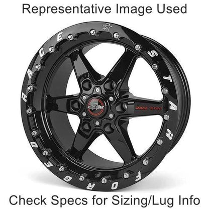 Race Star 93 Truck Star 17x9.50 6x5.50bc 6.125bs Gloss Black Wheel - Single Beadlock