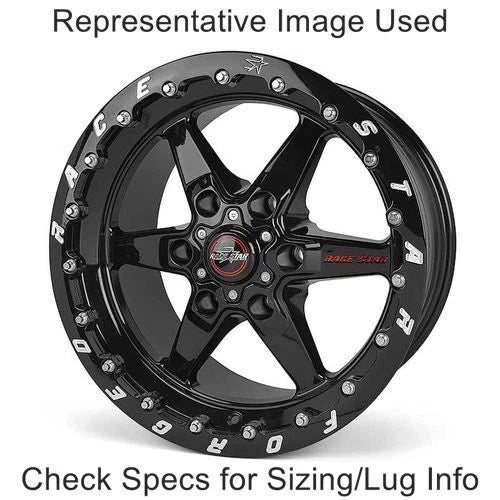 Race Star 93 Truck Star 17x9.50 6x5.50bc 6.125bs Gloss Black Wheel - Single Beadlock