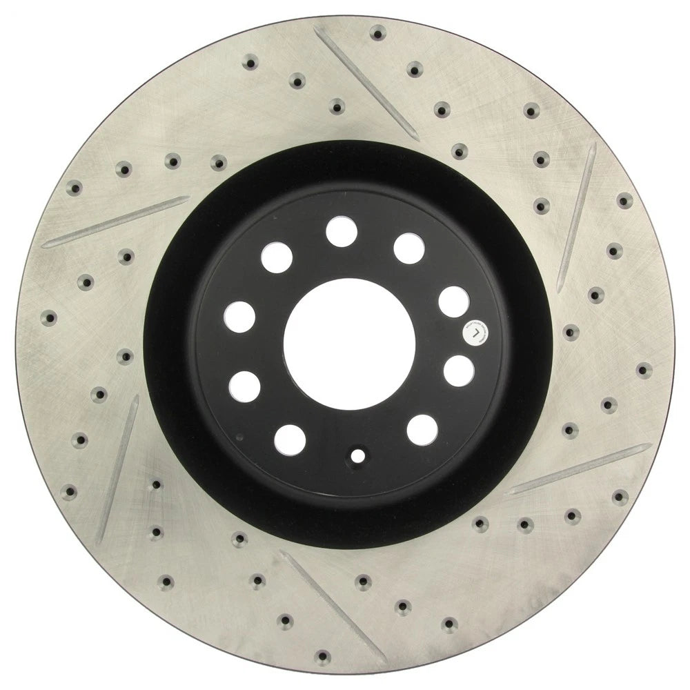 StopTech 127.33112L Front Left Drilled Brake Rotor for 08-13 Audi S3 / 09-11 CC