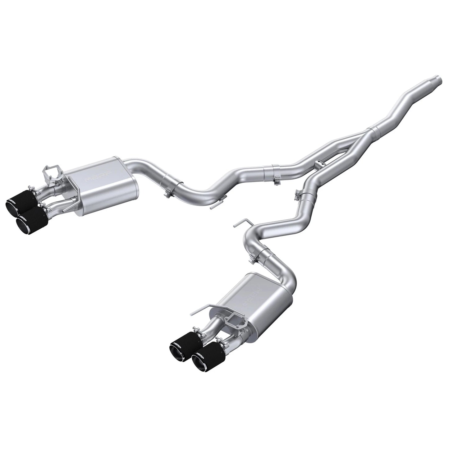 MBRP 3in Cat-Back Exhaust w/ Quad Carbon Tips | Ford Mustang 2.3L EcoBoost (18-22) (S72233CF)