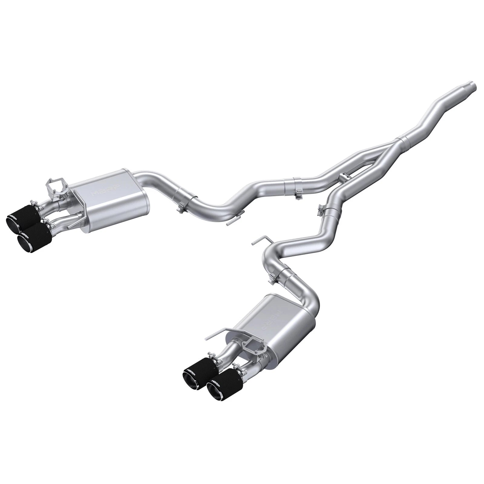 MBRP 3in Cat-Back Exhaust w/ Quad Carbon Tips | Ford Mustang 2.3L EcoBoost (18-22) (S72233CF)