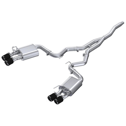 MBRP 3in Cat-Back Exhaust w/ Quad Carbon Tips | Ford Mustang 2.3L EcoBoost (18-22) (S72233CF)