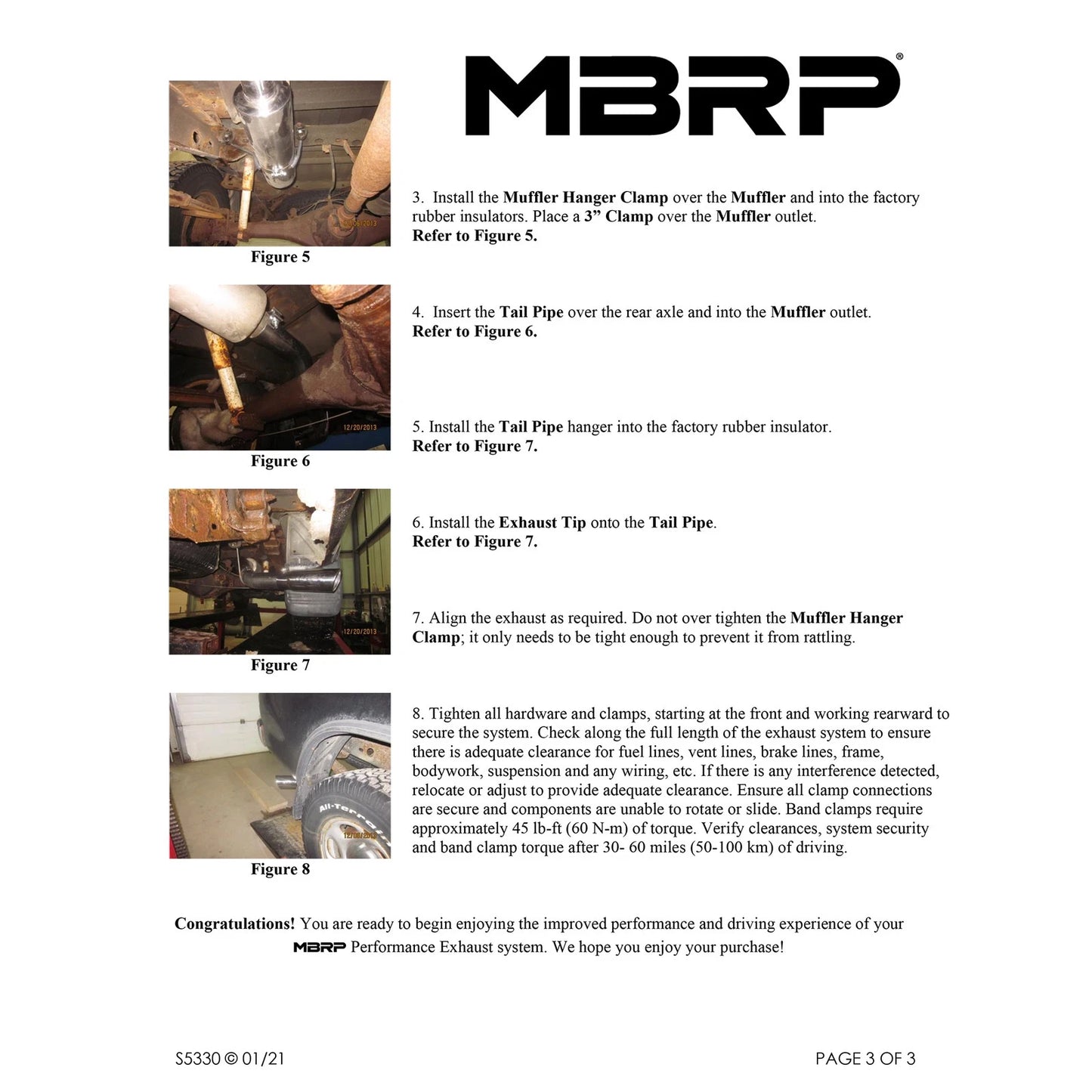 MBRP 3in Resonator Back Single Side Exhaust | Toyota Tundra 4.7L (00-06) (S5330AL)