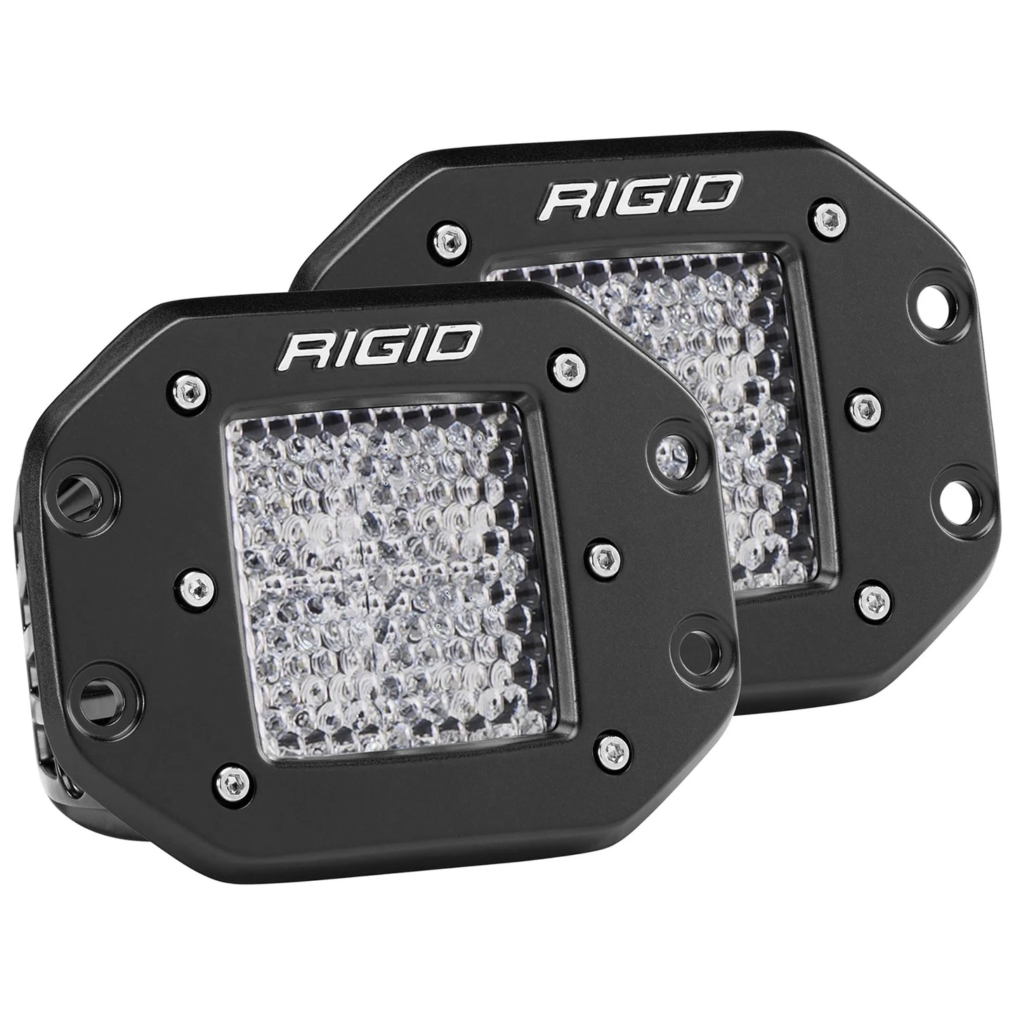 Rigid Industries Rigid D-Series LED Pro Light - Diffused / Flush / Pair (RIG212513)