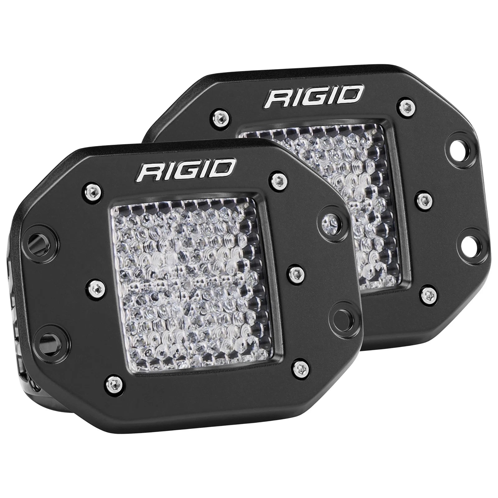 Rigid Industries Rigid D-Series LED Pro Light - Diffused / Flush / Pair (RIG212513)