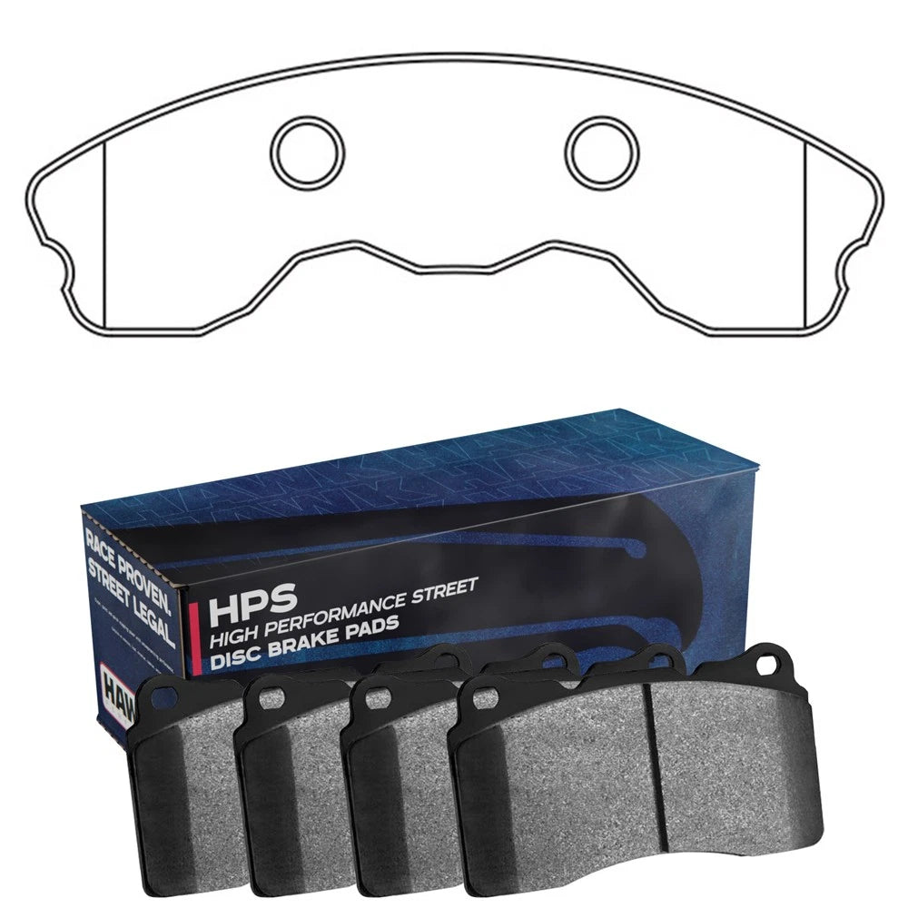 Hawk Performance Front HPS Street Brake Pads | Chevy Corvette (2006–2010) (HB658F.570)