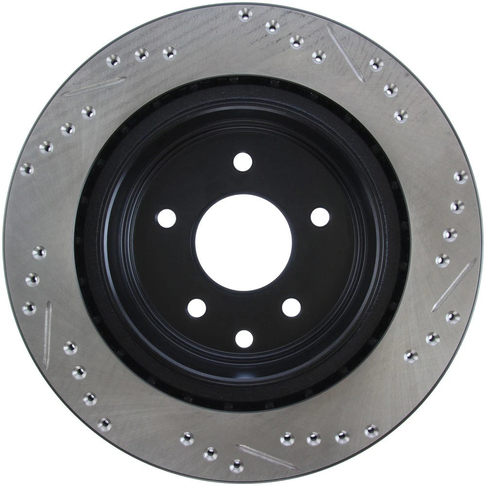 StopTech 127.42088R Rear Right Drilled Brake Rotor for 09-19 370Z / 09-18 Maxima