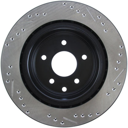 StopTech 127.42088R Rear Right Drilled Brake Rotor for 09-19 370Z / 09-18 Maxima