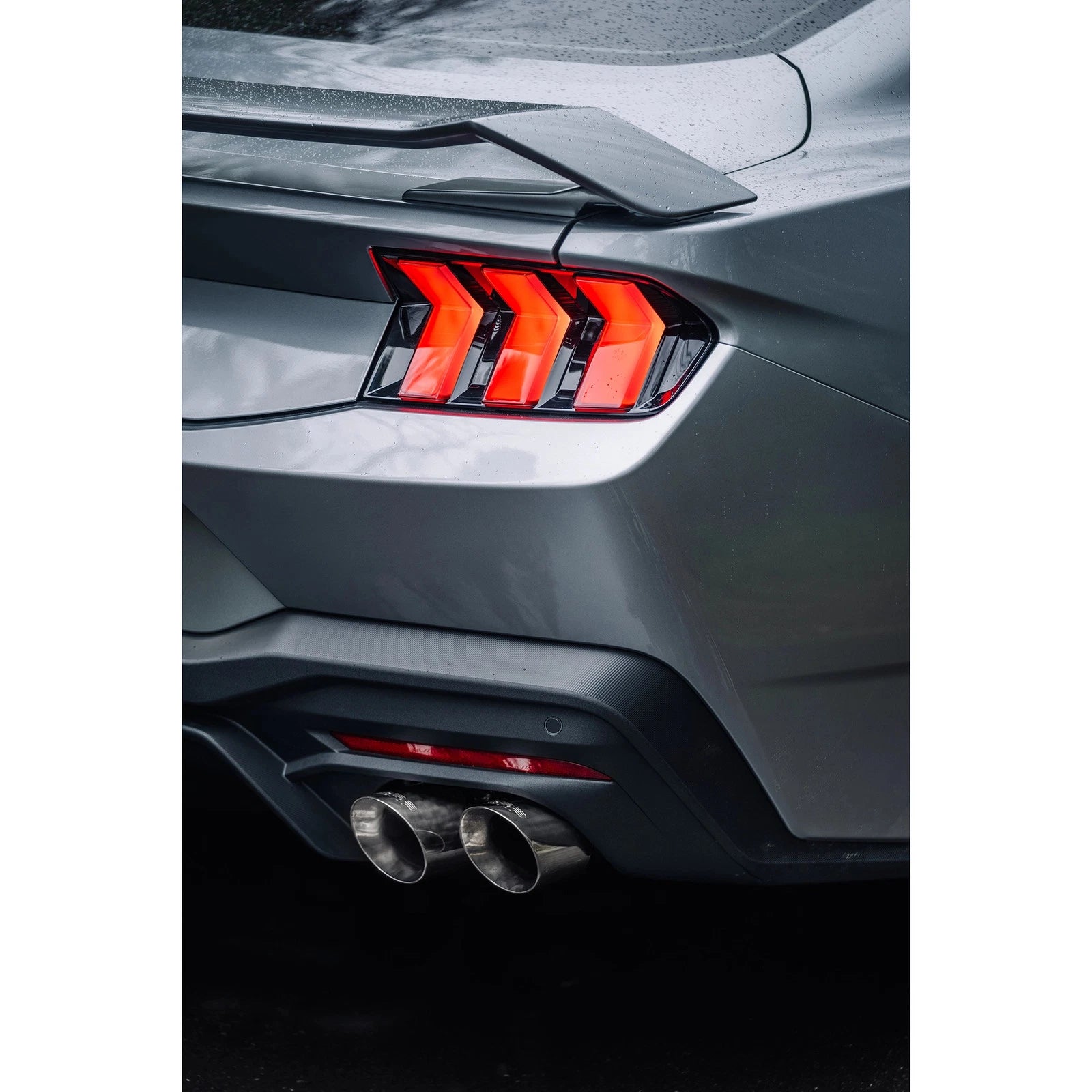 MBRP 2024+ Ford Mustang 5.0L Alum. SS 3in Cat-Back Dual Split Exhaust w/ Quad Tips (Valve Delete) | Ford Mustang (S7282AL)