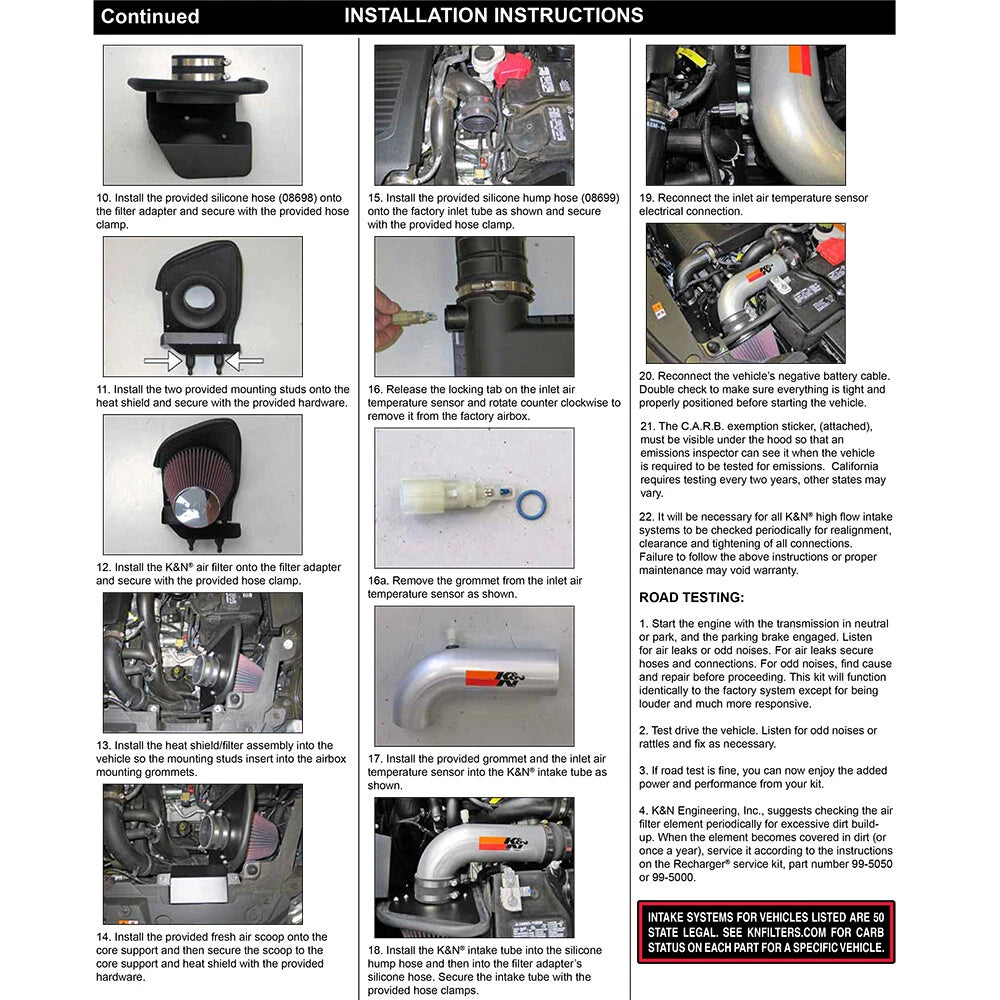 K&N Engineering Silver Typhoon Cold Air Intake: Ford Taurus SHO 3.5L V6 2011