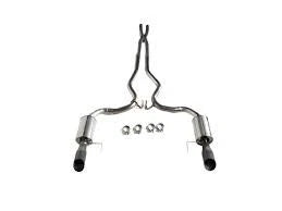 Roush 422092-BLK Dual Black-Tip Cat-Back Exhaust for 2015-17 Mustang GT 5.0