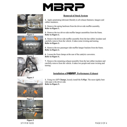 MBRP 3in Dual Rear Alum Cat-Back Exhaust Dodge Charger 15-16 (S7119AL)