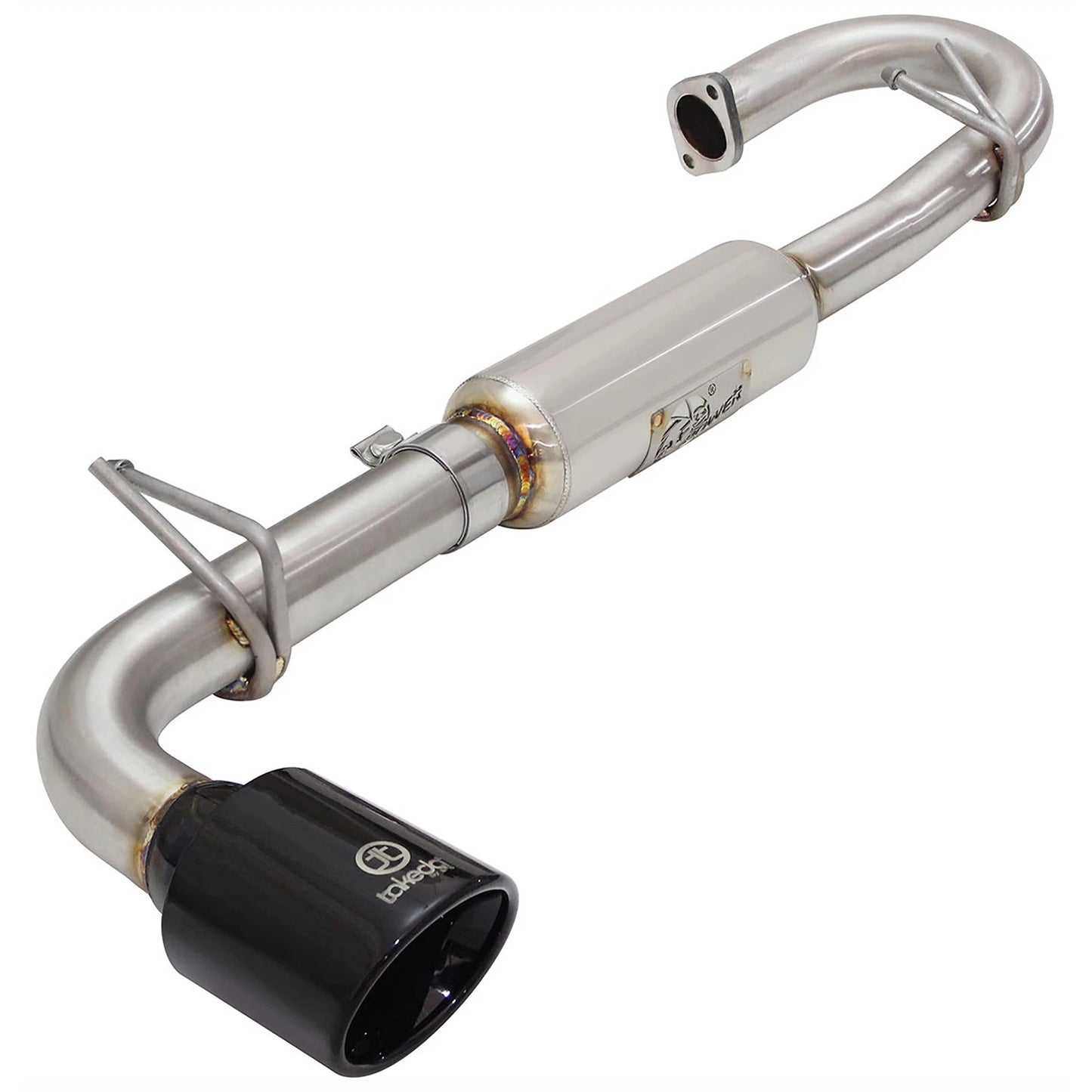 aFe 2-1/4 to 2-1/2in Stainless Steel Axle-Back Exhaust w/ Black Tip | Scion tC (11-16) (49-36025-B)