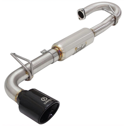 aFe 2-1/4 to 2-1/2in Stainless Steel Axle-Back Exhaust w/ Black Tip | Scion tC (11-16) (49-36025-B)