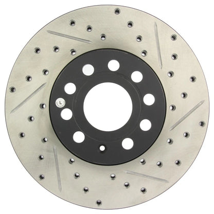 StopTech 127.33110L Front Left Drilled Brake Rotor for 10-19 A3 / 05-19 VW Jetta