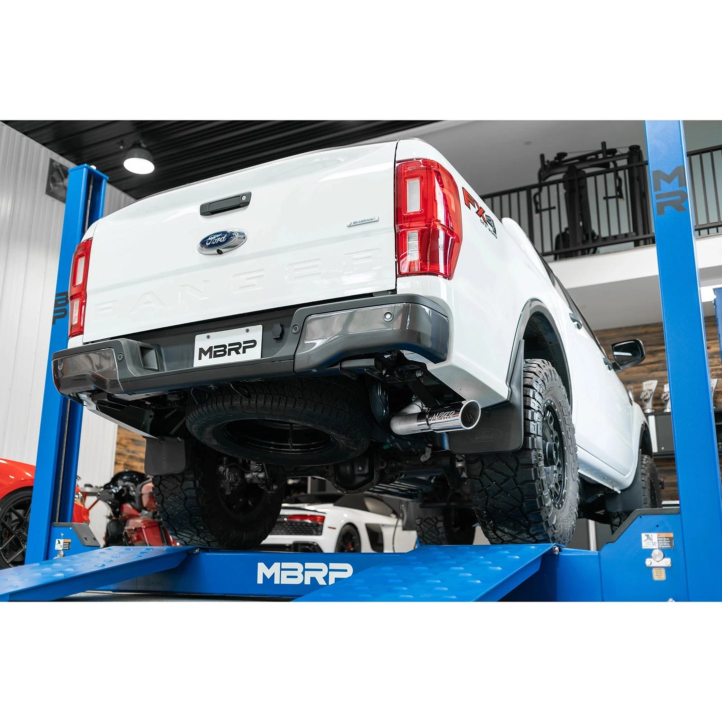MBRP 3in AL Cat-Back Single Side Exit w/ 4in OD Tip | Ford Ranger Ecoboost 2.3L (19) (S5227AL)