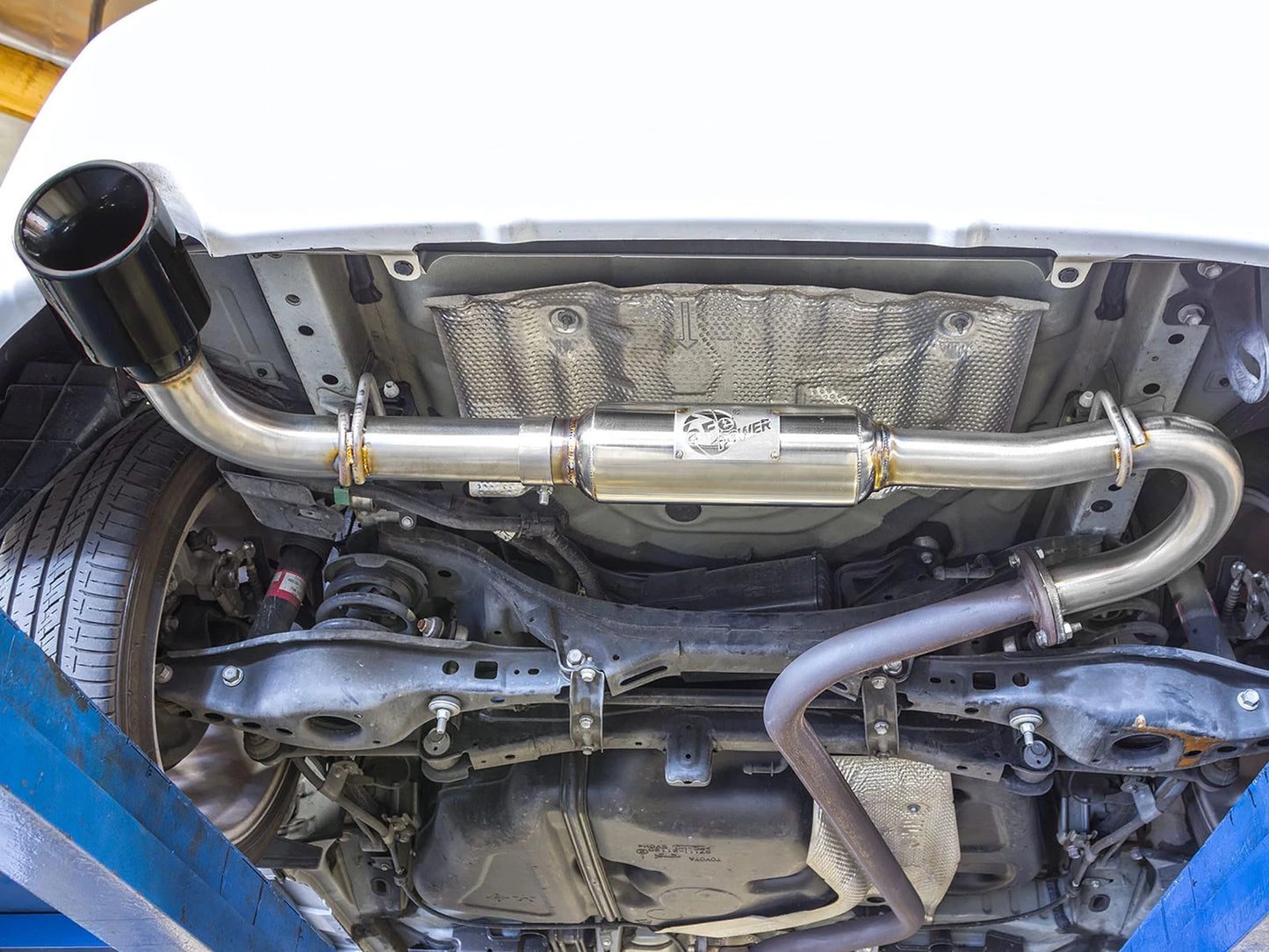 aFe 2-1/4 to 2-1/2in Stainless Steel Axle-Back Exhaust w/ Black Tip | Scion tC (11-16) (49-36025-B)