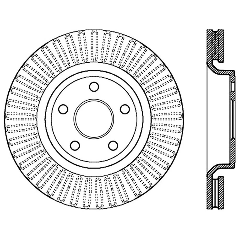 StopTech 126.58008SL Front Left Brake Rotor for 2011-20 Durango / Grand Cherokee
